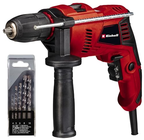 Einhell Te-Id 500 E Trapano A Percussione (Tensione 220-240 V, Potenza 500 W, Giri Al Min. 0-3000, Percussioni Al Min. 0-48000, Incl. Seconda Maniglia