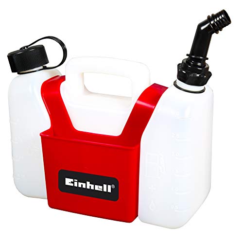 Einhell 4501325 Contenitore Combinato (Serbatoio Olio 1,25 L, Serbatoio Benzina Da 3 L, Borsa Degli Attrezzi Inclusa)