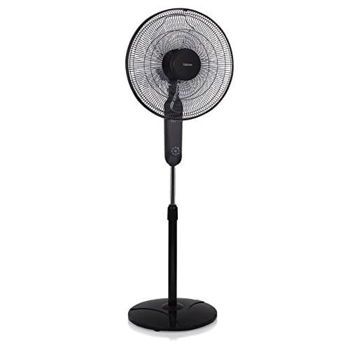 Tristar Ventilatore A Piantana Con Telecomando Ve-5850, 24 Velocità, Rotazione Di 85 Gradi, Display Lcd, Altezza Treppiede Regolabile, Nero