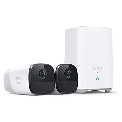 Eufy Security Telecamera Wifi Esterno Eufycam 2 Pro, Durata 365 Gg, Compatibilità Homekit, Risoluzione 2K, Impermeabilità Ip67, Visione Notturna, Kit