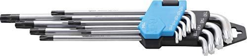 Juego De Llaves Acodadas | Extra Largas | Perfil En T (Para Torx) Con Perforación T10 - T50 | 9 Piezas