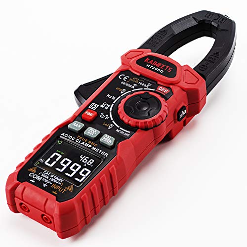 Pinza Amperometrica 1000A Ac/Dc, Pinza Amperometrica Professionale True-Rms Kaiweets, 6000 Conteggio, Vfd, Modalità Loz, Misurazione Della Corrente Di