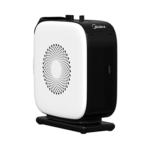Midea Nty15-19Cae Termoventilatore Basso Consumo Ptc Ceramico Stufetta Elettrica Portatile, 1500W Energeticamente Efficiente Con Termostato Regolabile
