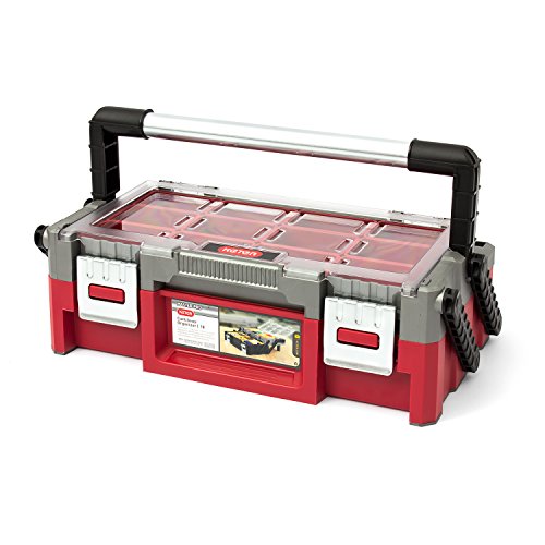 Keter 17186819 Cassetta Porta Utensili Keter Cantilever 2 Pro Org 18" Colore: Rosso/Grigio