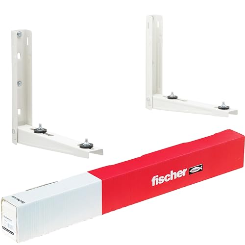 Fischer Staffe Per Climatizzatore Unità Esterna Klima Easy Klik, Lunghezza Braccio 420 Mm, Mensole Acciaio Zincato Innesto Rapido, Include Sistema Di
