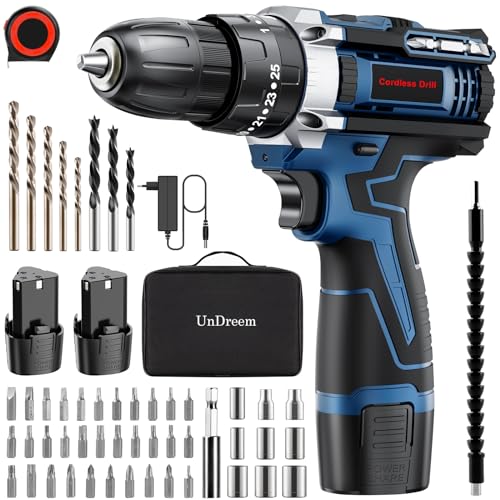 Trapano Avvitatore Batteria, Avvitatore A Batteria 12V X 2, Trapano A Batteria Con Funzione Trapano A Percussione, 25+3 Livelli Di Coppia E Livello Di