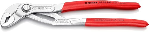 Knipex Cobra Pinza Regolabile Di Nuova Generazione Per Tubi E Dadi Cromata, Rivestiti In Resina Sintetica Antiscivolo 250 Mm (Confezione Self-Service/