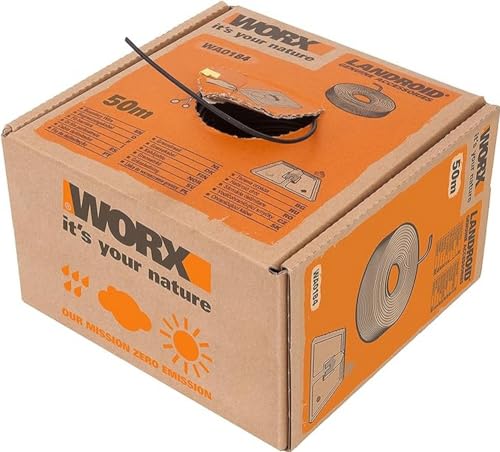 Worx Wa0184 Filo Perimetrale, Lunghezza 50 Mt. Per Robot Rasaerba Landroid,Colore Nero
