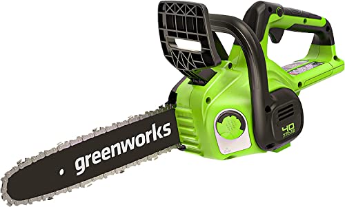 Greenworks G40Cs30Ii Motosega A Batteria, Lunghezza Barra 12-Pollice (30 Cm), Velocità Catena 4,2M/S, 2,6Kg, Auto-Lubrificante, Senza Batteria 40V E C