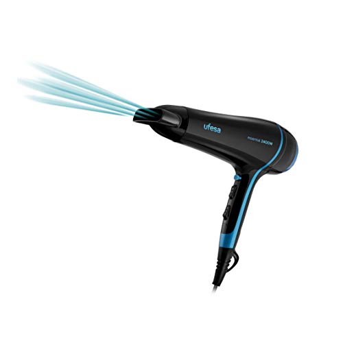 Ufesa Sc8350 Asciugacapelli 2400 W, 2 Velocità E 3 Temperature, Colpo D'Aria Fredda, Filtro Rimovibile, Concentratore Bocca Stretta 6 Mm