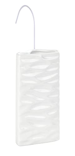 Wenko Umidificatore Con Motivo Onde Ceramica - Umidificatore Per Ambiente Con Struttura Ad Onde, Adatto Per Radiatore Tubolare, Ceramica, 9 X 19.5 X 4