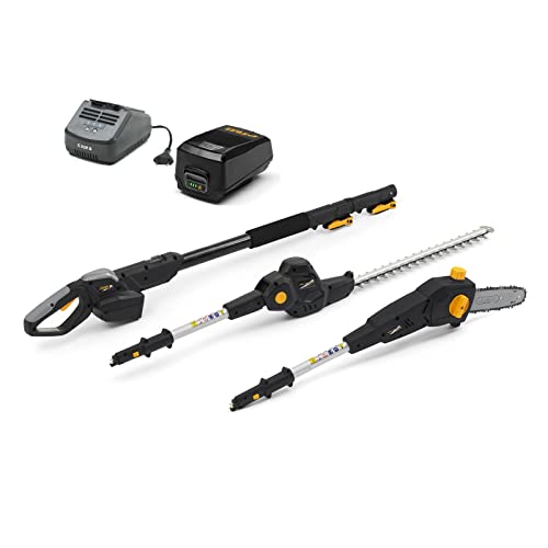 Alpina Multitool Amt 20 Li Kit, Potatore Telescopico Da 20 Cm (280W), Accessorio Tagliasiepi Con Lame Da 45 Cm (150W), Per Altezze Elevate, Batteria D