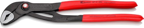 Knipex Cobra Quickset Pinza Regolabile Di Nuova Generazione Per Tubi E Dadi Bonderizzata Grigia, Rivestiti In Resina Sintetica Antiscivolo 300 Mm 87 2