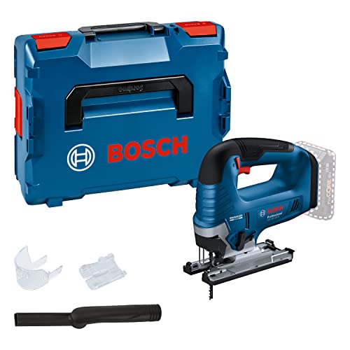 Bosch Professional 18V System Seghetto Alternativo A Batteria Gst 18V-125 B (Con Impugnatura A Staffa, Tagli Inclinati Con Angoli Fino A 45°, In L-Box