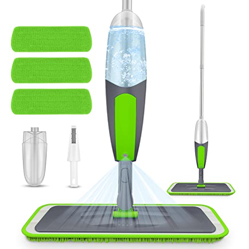 Ilavcool Lavapavimenti A Spruzzo, Spray Mop Lavapavimenti Pavimenti Con Un Flacone Spray Riutilizzabile E 3 Tamponi Di Ricambio, Mop Piatto Per Cucina