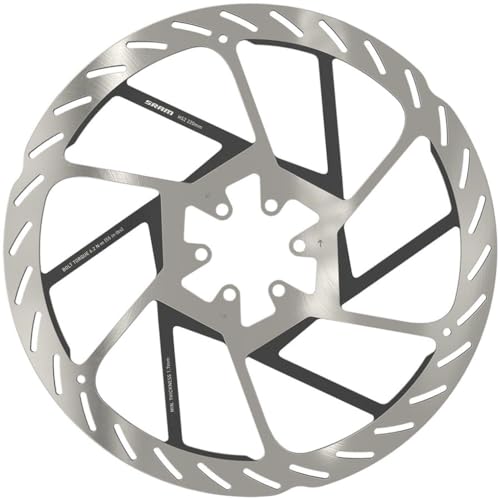 Sram Disco Freno Hs2 6 Fori 220 Mm (Include Viti In Acciaio), Unisex Adulto, Nero, Taglia Unica