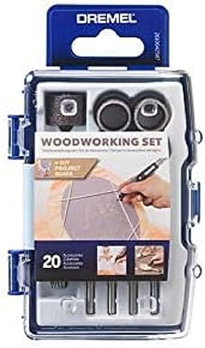 Dremel 681 Woodworking Set - Kit De Accesorios Con 20 Accesorios Para Herramientas Rotativas Para Trabajar La Madera
