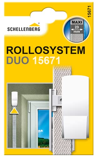 Schellenberg 15671 Duo Plus Pesanti, Con Guarnizione A Spazzola E Rullo Guida 18-23 Mm Di Larghezza (Sistema, Senza Rimuovere La Cinghia Tapparella, B
