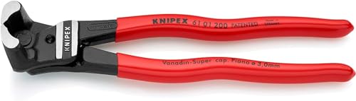 Knipex Tronchese Con Taglienti Frontali Per Bulloni A Grande Forza Di Taglio Bonderizzata Nera, Rivestiti In Resina Sintetica 200 Mm 61 01 200