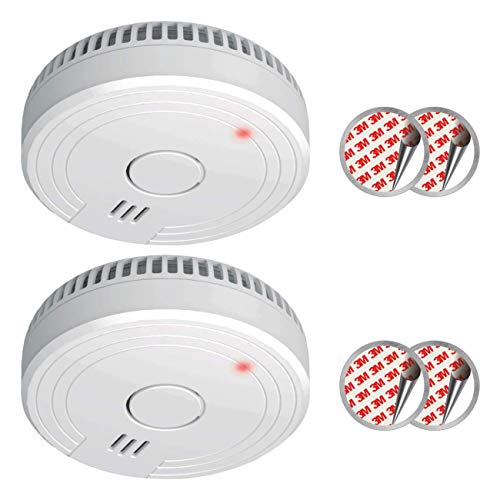 Elro Fs1805M Fs1805 Rivelatore Di Fumo A 2 Componenti Con Kit Adesivo Magnetico-5 Anni Di Batteria E Garanzia/Din En14604-Bianco-2, Bianco, 1 Nero, Se