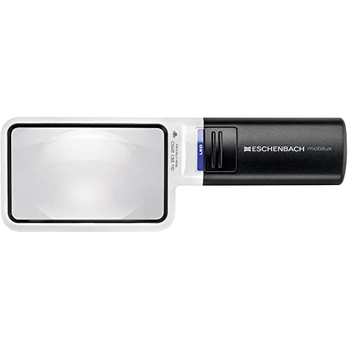 Eschenbach Optik Lente D'Ingrandimento Con Illuminazione A Led Mobiluxled, Ingrandimento: 3 X Dimensioni Della Lente: 90 X 54 Mm