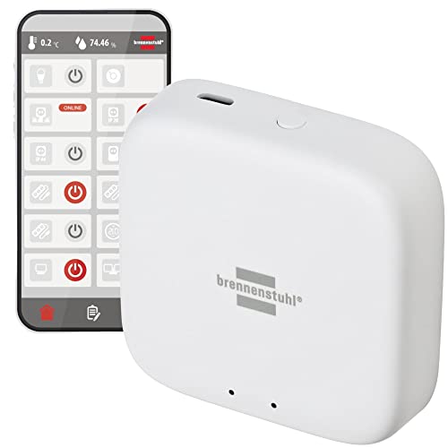 Brennenstuhl Connect Zigbee Gateway Gwy Cz 01 (Zigbee Bridge Per Il Controllo Di Dispositivi Zigbee Smart Home Di Brennenstuhl) Bianco