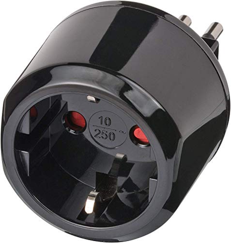 Brennenstuhl 1508470 Adattatore Da Viaggio De => Italia, 250 V, Nero