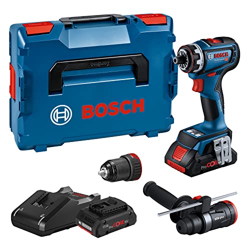 Bosch Professional 18V System Trapano-Avvitatore A Batteria Gsr 18V-90 Fc (Flexiclick System, Coppia Max 64 Nm, Motore Brushless, 2 Vel., Incl. 2 Batt