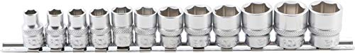 Bgs Juego De Llaves De Vaso, Hexagonal | Entrada 10 Mm (3/8") | 8-19 Mm | 12 Piezas