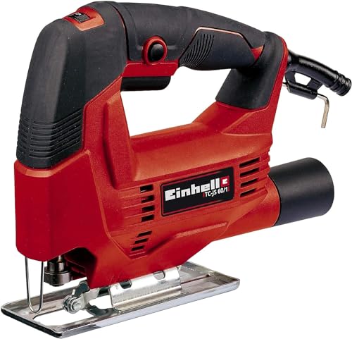 Einhell Seghetto Alternativo Tc-Js 60/1 (Tensione 220-240 V, 400 W, Oscillazioni Al Min. 1000-3000, Max Taglio Legno 60 Mm, Plastica 10 Mm, Metallo 6