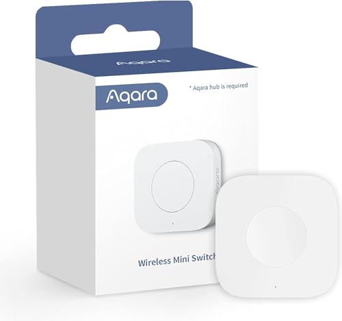Aqara Mini Pulsante Wireless, Richiede Hub Aqara, Connessione Zigbee, Pulsante Di Controllo Versatile A 3 Vie Per Dispositivi Domestici Intelligenti,