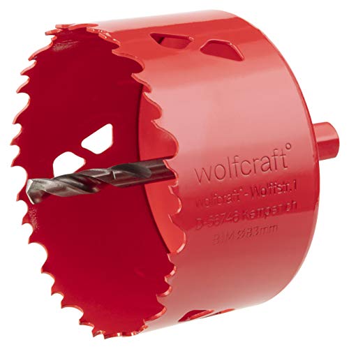 Wolfcraft Sega A Tazza Bim I 5476000 I Per Materiali Per Costruzioni A Secco, Legno, Plastica E Metalli, Profondità Di Taglio 40 Mm