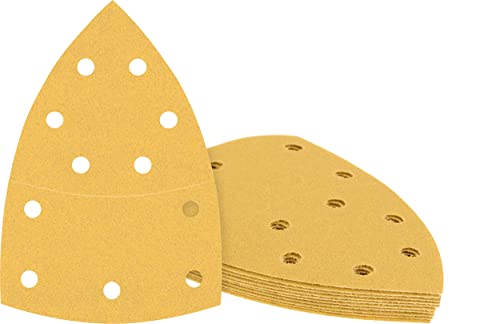 Bosch Accessories 10X Carte Abrasive Expert C470 Con 11 Fori (Per Legno Duro, Vernice Su Legno, 102X62, 93 Mm, Grana 80, Accessorio Levigatrice Palmar