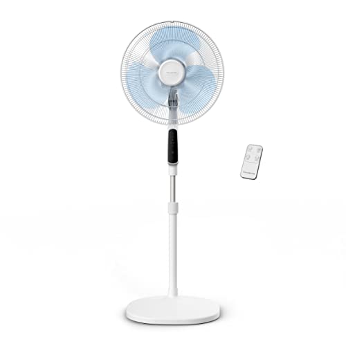 Rowenta Essential + Vu4440F0 - Ventola Silenziosa A 3 Velocità, A Piantana, Elettronico, Con Telecomando, Compatto, Oscillante, Orientabile, Regolabil