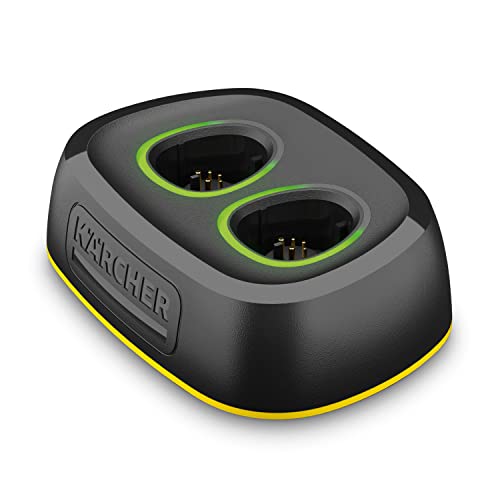 Kärcher Caricabatterie Rapido Duo Battery Power 4 V, Carica 2,5 A, Display A Led, Tempo Di Ricarica Per 2 Batterie: 50 Min All'80%, 70 Min Al 100%, Co
