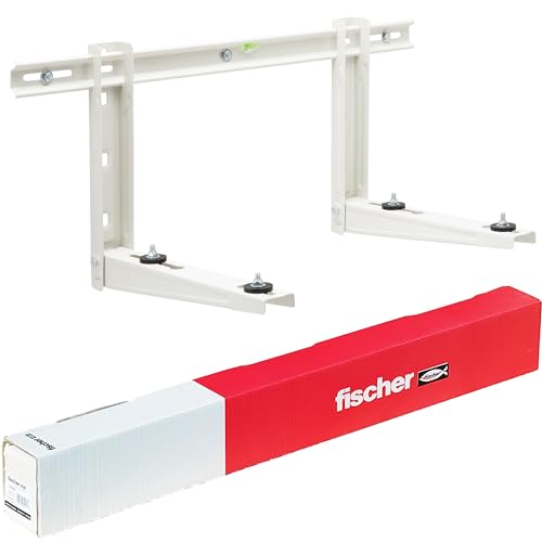 Fischer Staffe Per Climatizzatore Unità Esterna Klima Klik 420, Lunghezza Braccio 420 Mm, Mensole Acciaio Zincato Innesto Rapido, Include Sistema Di F