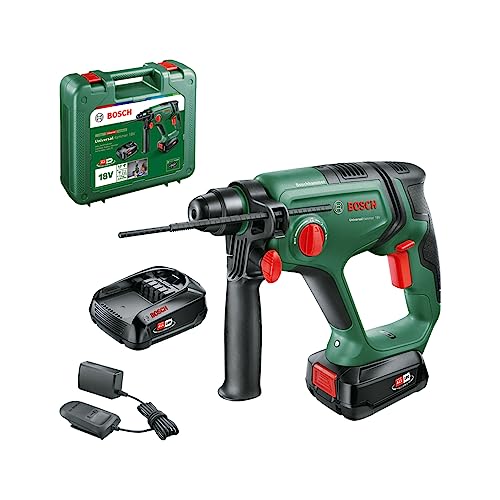 Bosch Home And Garden 06039D6003 Martello Perforatore A Batteria Universalhammer 18V (2 Batterie Da 2,5 Ah, 18 Volt System)