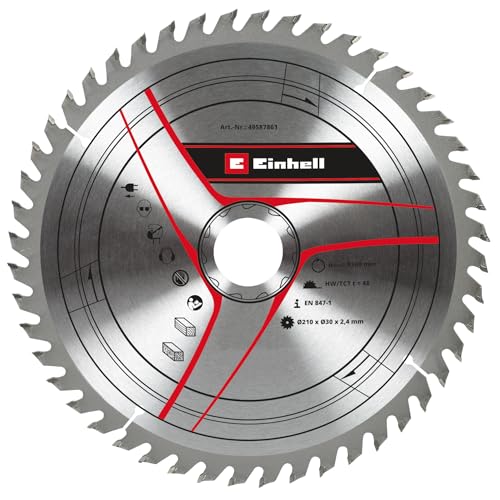 Einhell - Lama Per Sega Circolare Originale, 210 X 30 (Accessori Per Sega, Diametro 210 Mm, Attacco 30 Mm, 20 Denti Piegati, Larghezza Di Taglio 2,4 M