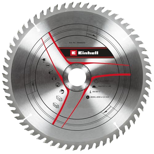 Kwb By Einhell - Lama Per Sega Hm, Ø 250 X 30 Mm, 60 Denti, Adatta Per Diverse Seghe Circolari Da Tavolo Einhell, Troncatrici A Tiro E Troncatrici A C