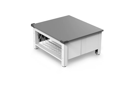 Meliconi Base Space Basket, Base Di Rialzo Per Lavatrice O Asciugatrice Con Cestello Estraibile Da 32 Lt In Tecnopolimero, Max 250 Kg, Bianco, 62 X 5