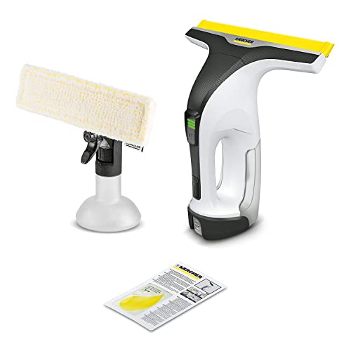 Lavavetri Kärcher Wv 4-4 Plus, Utilizzabile Con Batteria Kärcher Battery Power 4/25, Serbatoio 150Ml, Display A Led, Incl. Flacone Spray Con Panno In