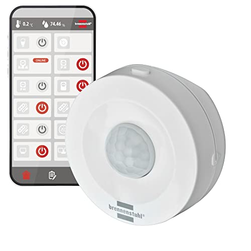 Brennenstuhl Connect Zigbee Bm Cz 01 - Sensore Di Movimento Intelligente, Funzione Di Allarme E Luce, Notifica Sul Telefono, Per Interni, Smart Home,