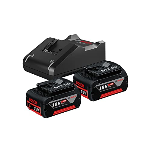 Bosch Professional 18V System Starter Set A Batteria (Incl. 2 Batterie Da 4,0Ah + Caricabatteria Gal 18V-40)