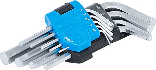 Bgs Technic Pro+ - Set Di 9 Chiavi A Brugola Esagonali, 1,5-10 Mm
