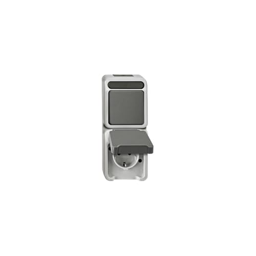 Merten, Presa Schuko Combinata Con Deviatore, Ad Elevata Protezione Anti-Contatto., Aquastar, Meg3494-8029