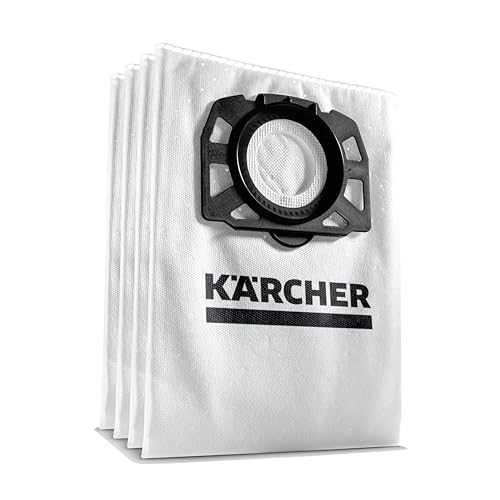 Kärcher Sacchetto Filtro In Vello Compatibile Con Aspiratori Solidi Liquidi Wd 4/5/6, Confezione Da 4 Pezzi