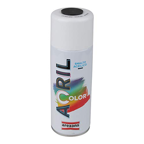 Arexons | Acricolor Smalto Spray Ral 8003 Nero Opaco, Vernice Spray 400 Ml, Adatto A Tutte Le Superfici, Smalto Acrilico Ad Alta Coprenza, Spray Resin