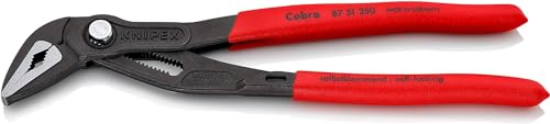 Knipex Cobra Es Pinza Regolabile Per Tubi E Dadi Extra-Affusolata Bonderizzata Grigia, Rivestiti In Resina Sintetica Antiscivolo 250 Mm 87 51 250