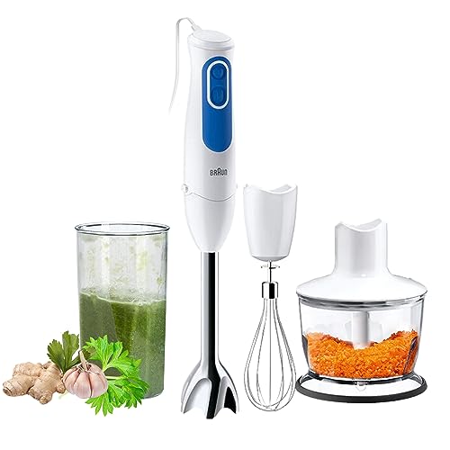 Braun Ibis C32 Frullatore Ad Immersione, 700 W, Semplice Controllo Della Velocità, In Modo Che Il Mixer Possa Essere Usato Con Una Mano, Blu