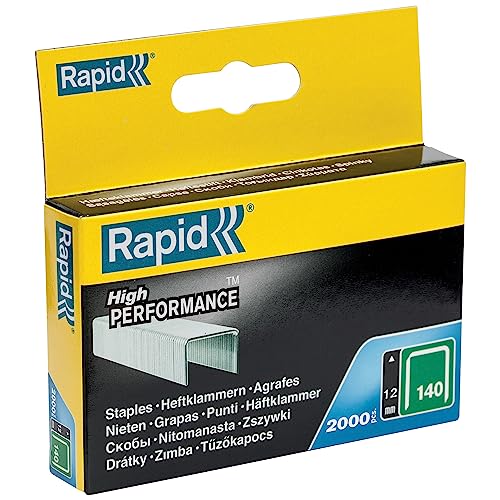 Rapid 11912331 No. 140 Graffe A Filo Piatto 12 Mm, Acciaio
